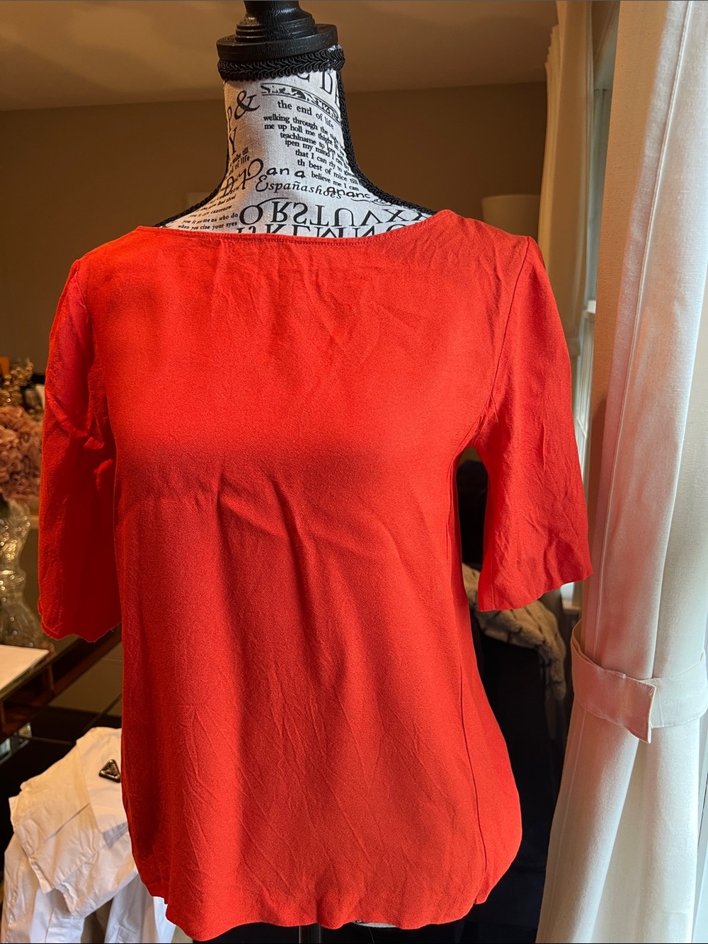 Club Monaco orange Women’s Scoop Neck Top